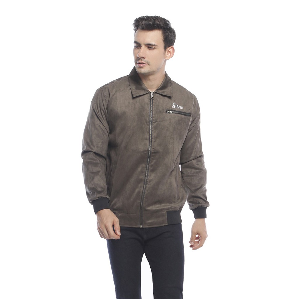 Hemmeh Jaket Suede Brown New