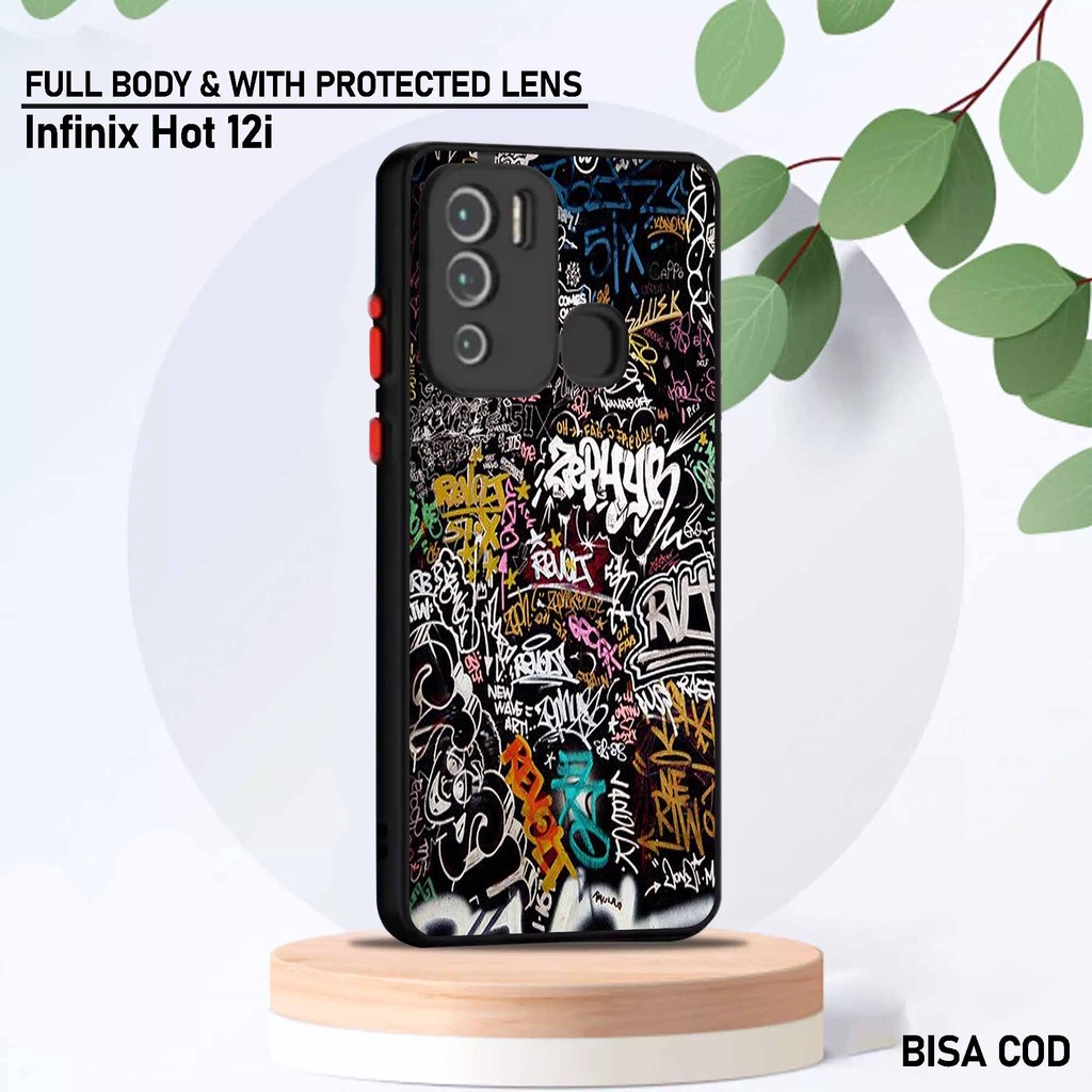 Case Infinix Hot 12i - Motif Case [ Aesth Grvty ] - Hardcase Infinix Hot 12i - Softcase Infinix Hot 