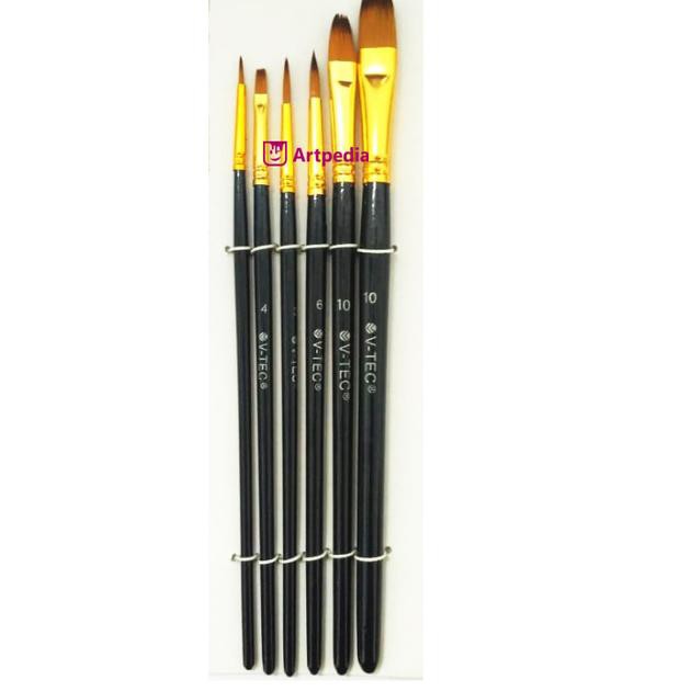 

V-Tec Brush A0345 Set 6 / Kuas Lukis Set isi 6