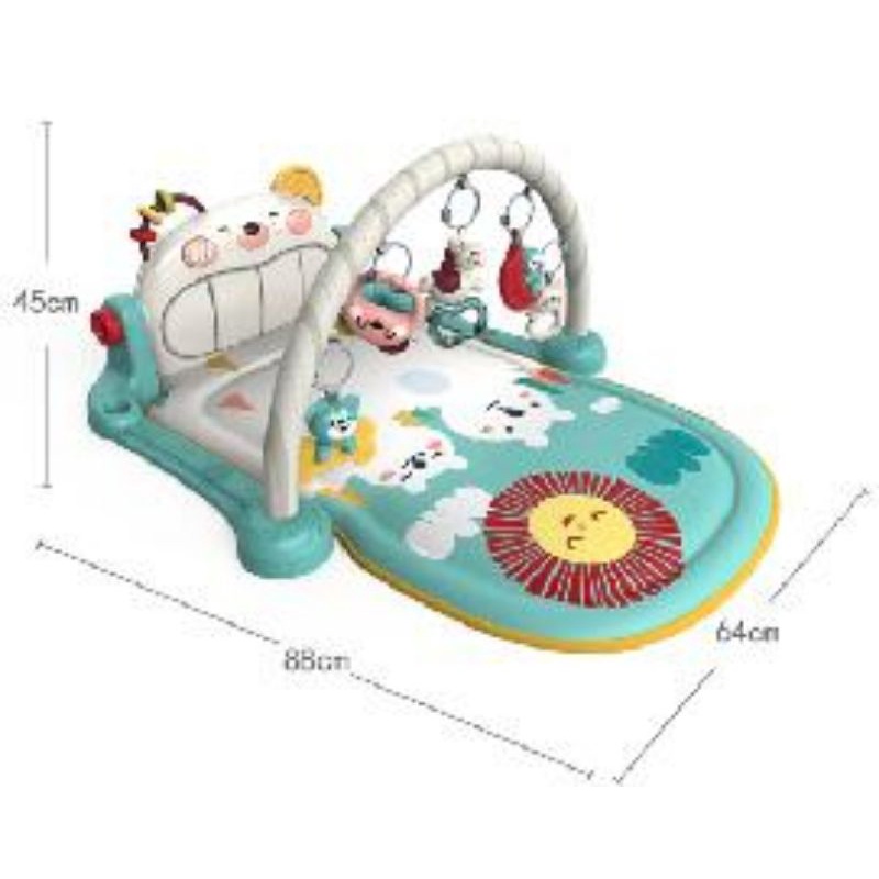 Baby Play Gym Mainan Anak Bayi Rattle &amp; Piano Playmat Matras Right Start