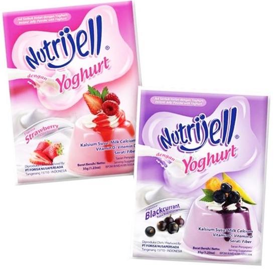 Nutrijell Yoghurt Blackcurrant Strawberry 35 gram