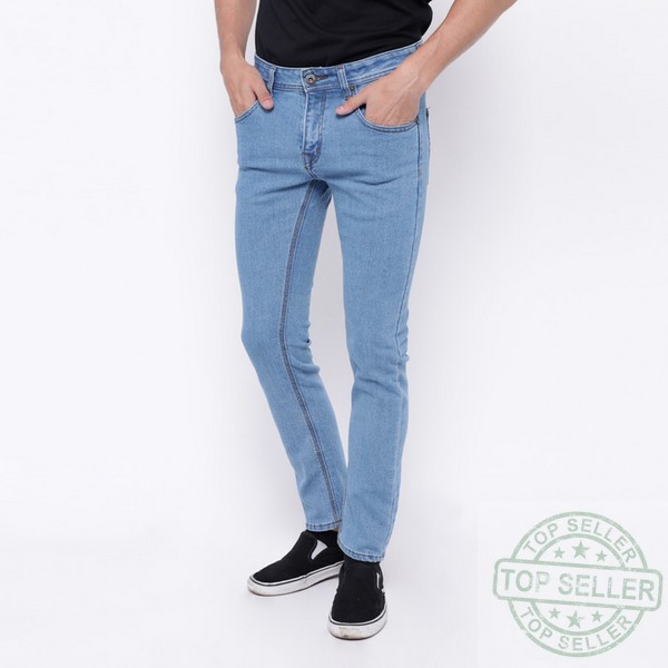 (Celana Murah) Edwin Celana Jeans Slim Fit Pria Panjang Light blue LA 01 - Biru Muda, 31 |DXT