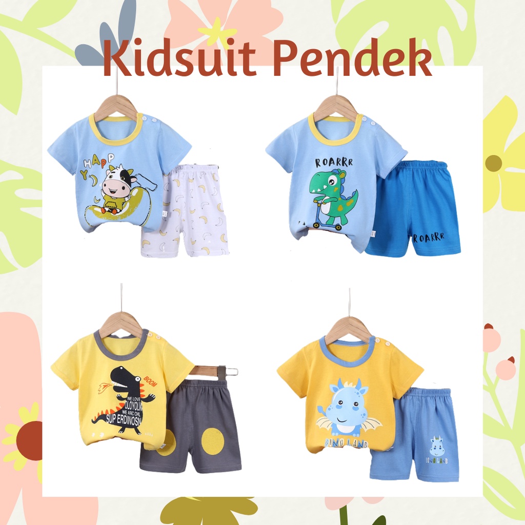 pz KIDS SUIT PENDEK Setelan Anak Bahan Kaos Lengan + Celana Berkualitas Import ebv cewek new10