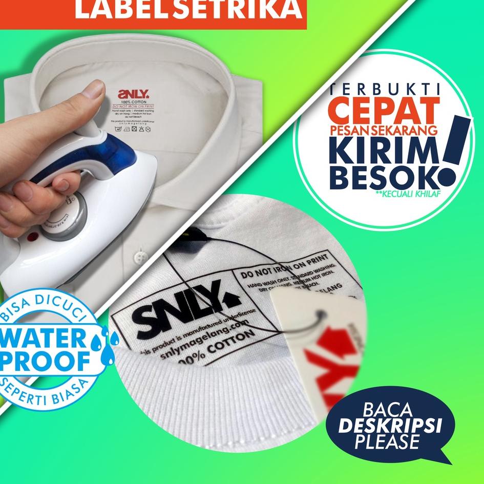 

Price Down✵ Label Baju Stiker Label Sticker Lebel Setrika Custom Transparan Waterproof Ƹ̵̡
