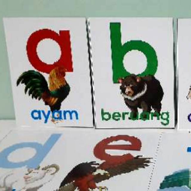 Flash Card / Flashcard Huruf / Kartu Pintar /  Alphabet / Mengenal Huruf