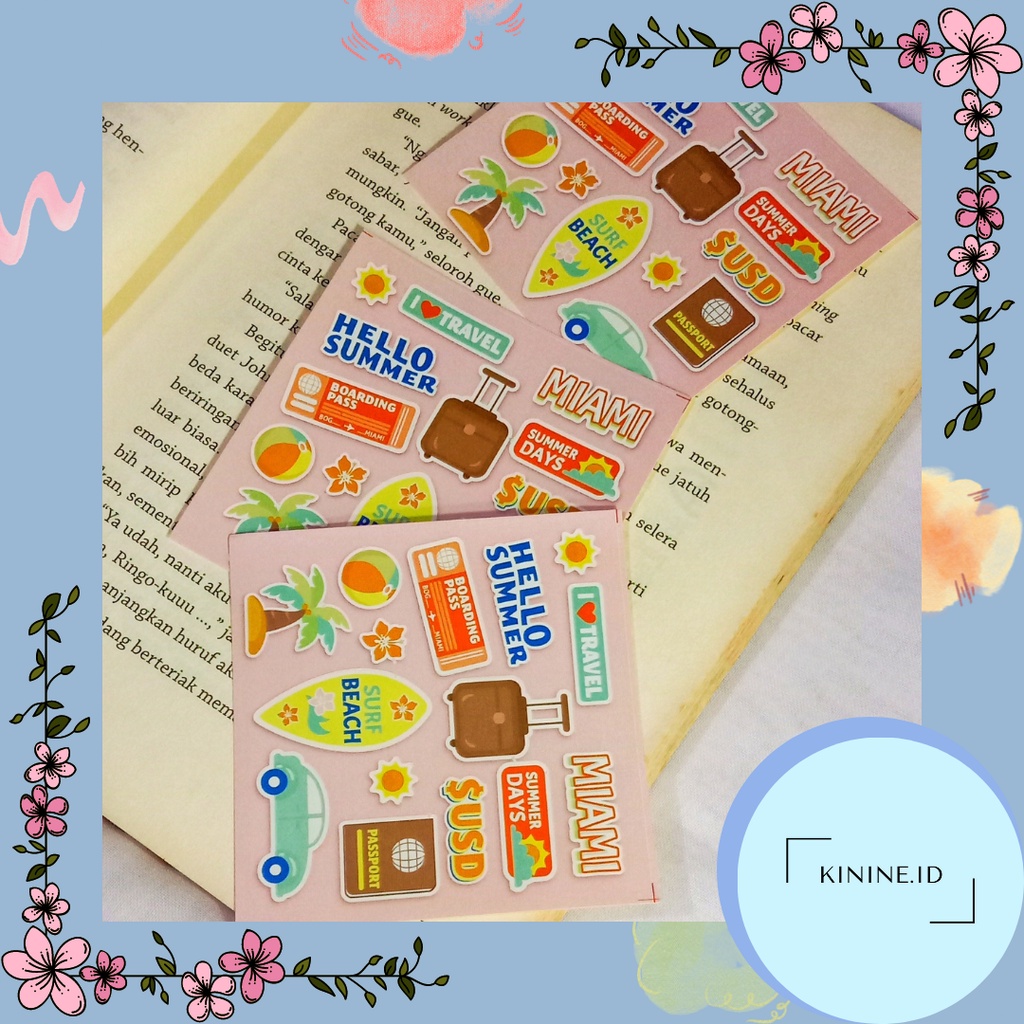 

Sticker Travelling Hello Summer Lucu | Sticker Stiker Bujo Tumblr Deco