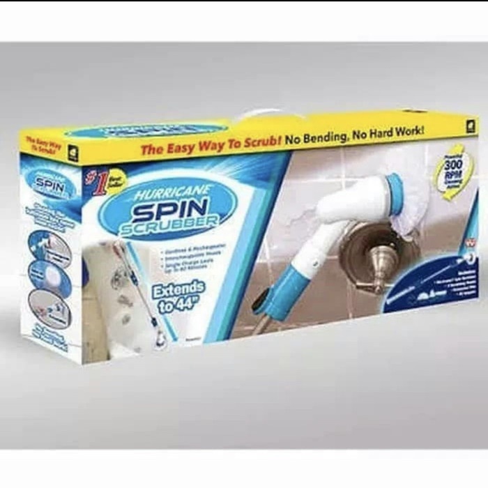 NEW PACKING AMAN Hurricane spin scrubber alat pembersih dinding putar