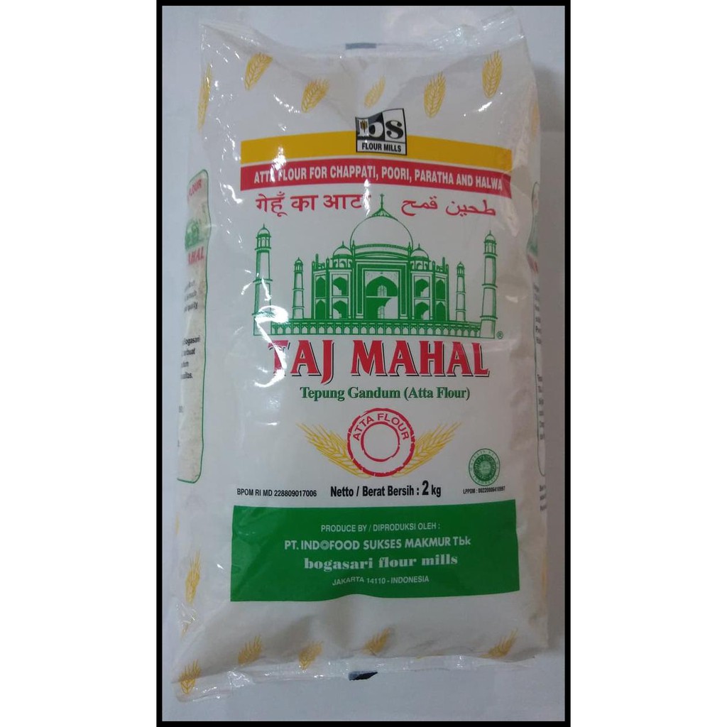 

PROMO TAJ MAHAL TEPUNG GANDUM (ATTA FLOUR) 2KG !!!!!!