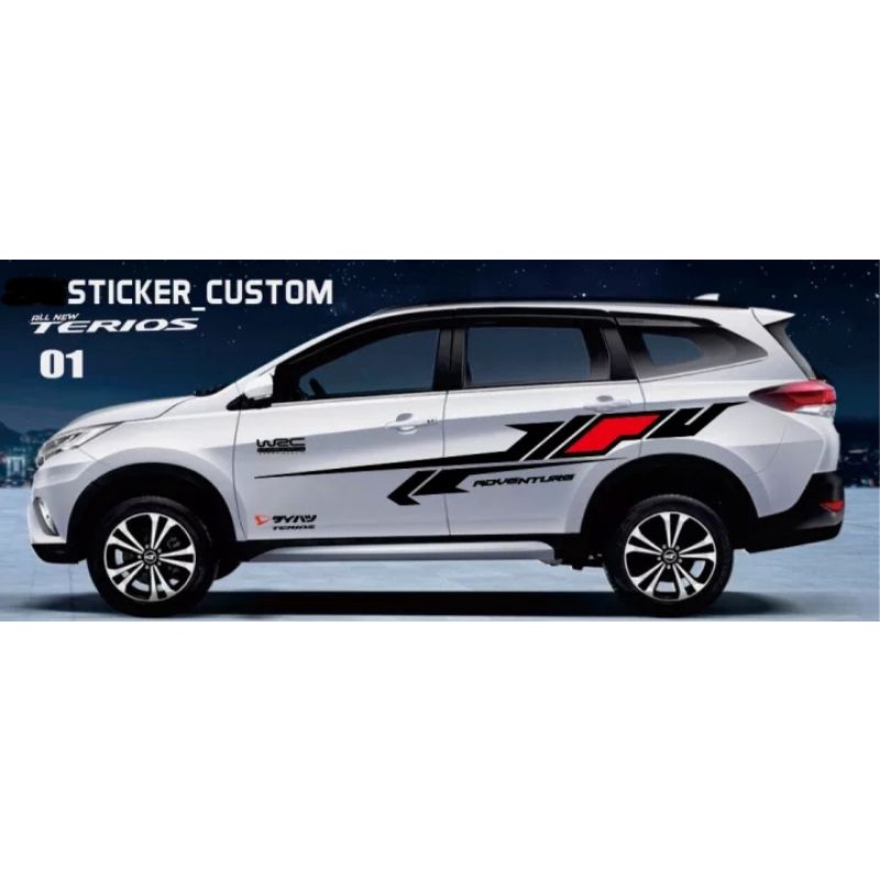 sticker variasi cutting body MOBIL ALL NEW TERIOS NEW RUSH