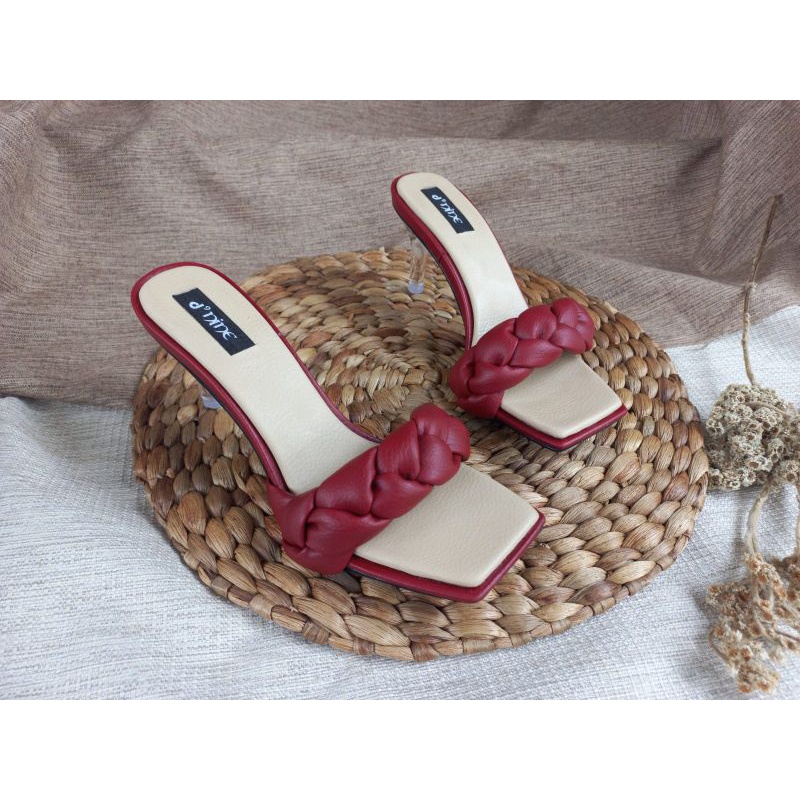 Olentia Sandal Wanita sandal heels kaca kepang KS 09