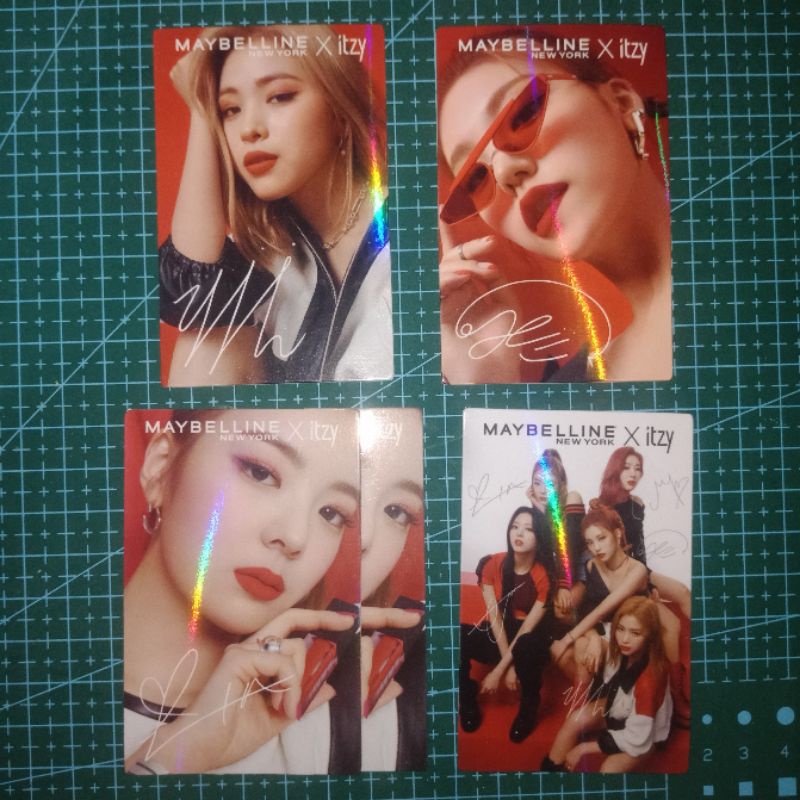 photocard pc ryujin yeji lia yuna itzy x maybelline