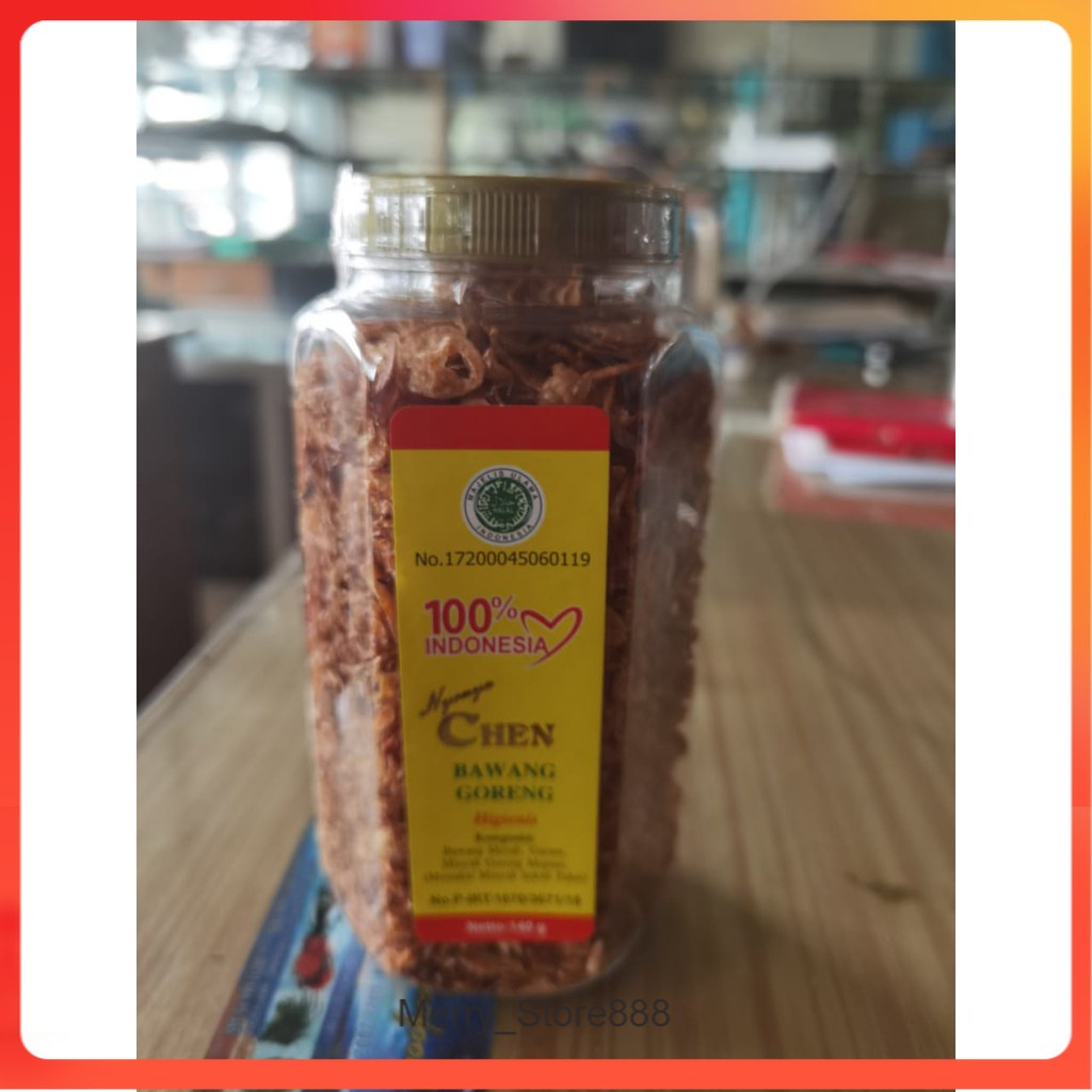 

MS Bawang Merah Goreng Asli Murni Tabur Cap Nyonya Chen - 1 toples netto 140g