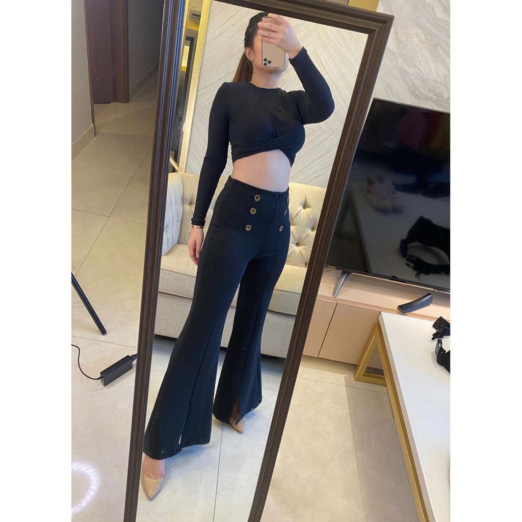 celana fashion scuba/ celana panjang kancing/ celana korean style Jessica Collection 544#