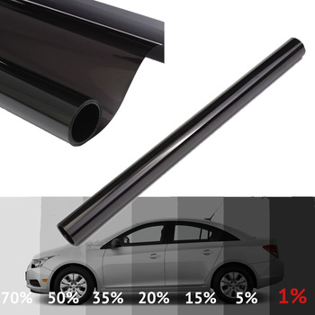 1 Rol Stiker Kaca Film Jendela Mobil Bahan Vinyl Tahan Uv Tahan Gores Warna Hitam Ukuran 100x50cm