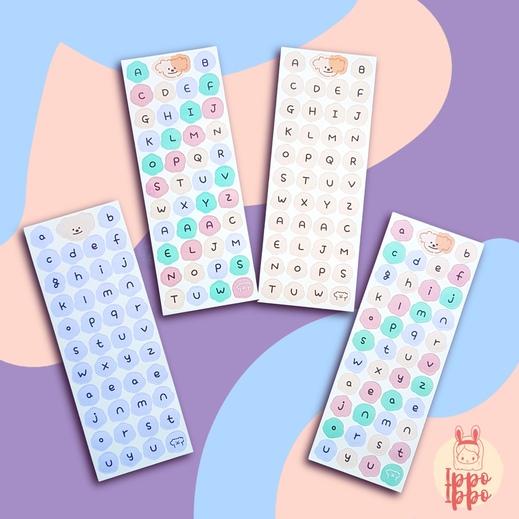 

Uppercase & Lowercase Alphabet Sticker | Stiker Dekorasi Huruf Alfabet | Journaling Sticker