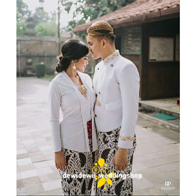 Baju Prewedding / Baju Couple Adat Jawa, Nuansa Putih