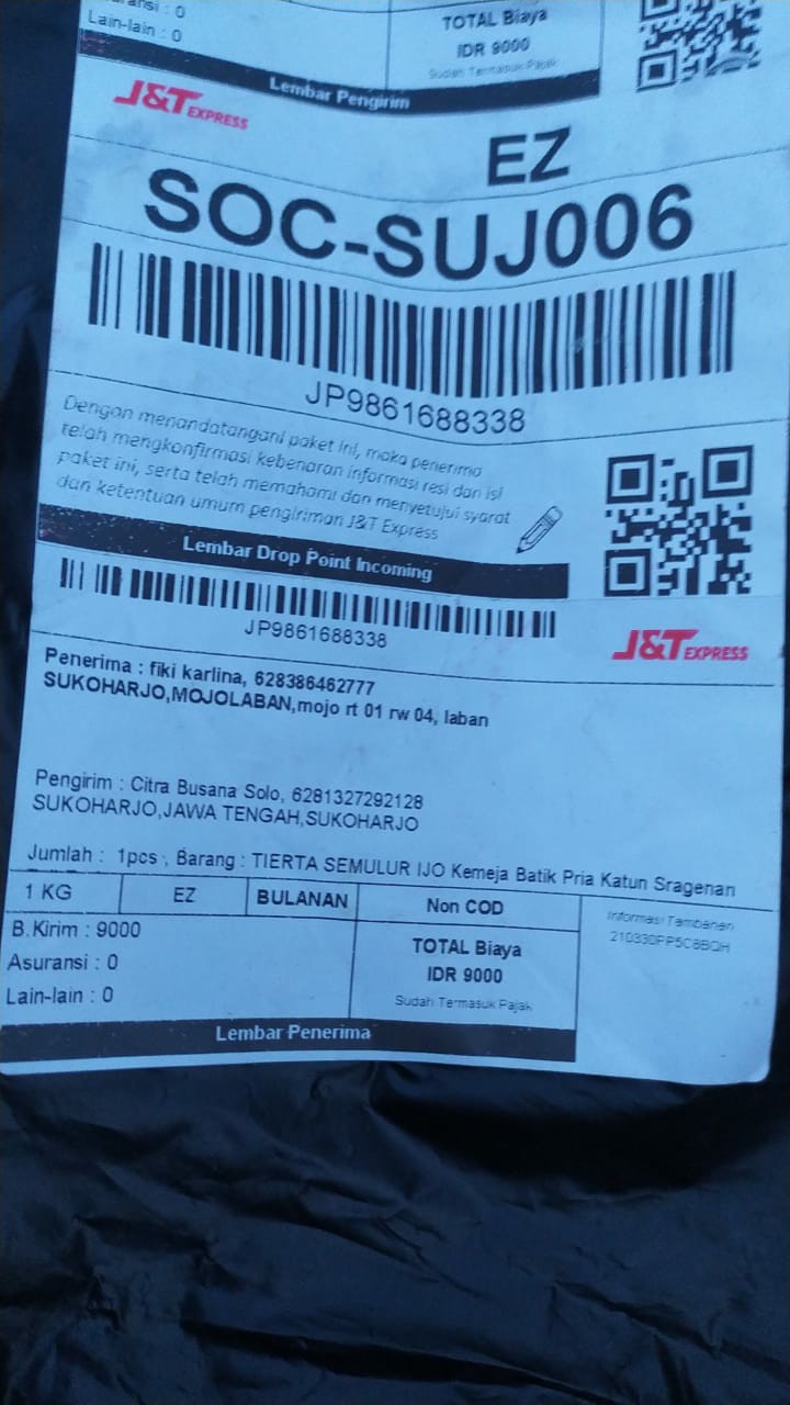 Peksi Semulur Hijau Kemeja Batik Pria Full Furing Bahan Katun Primisima