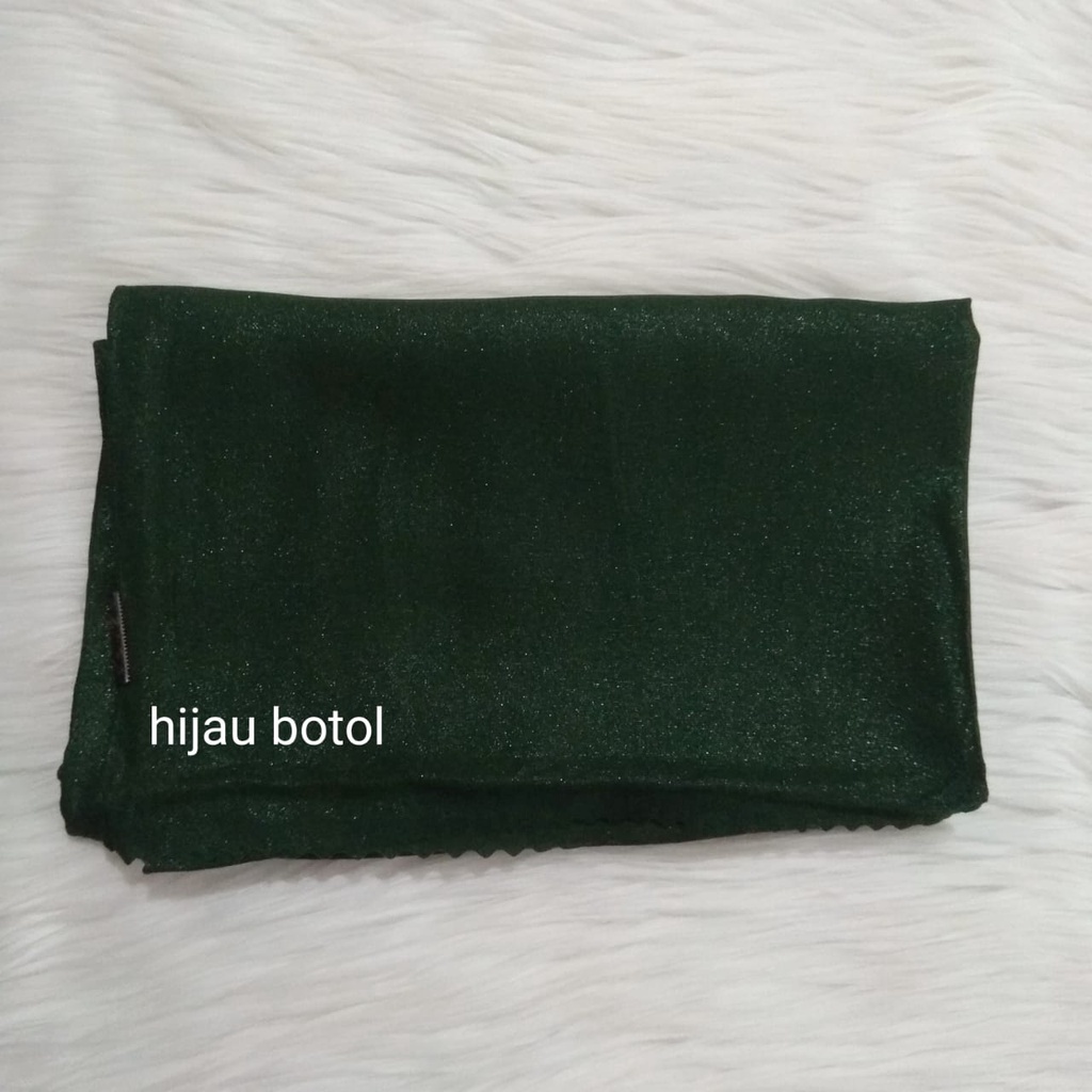 Termurah PASHMINA Nur Shinar LC Azara / PASMINA Glowing Nur Shinar lc/ PASMINA sinar lc-Hijau botol