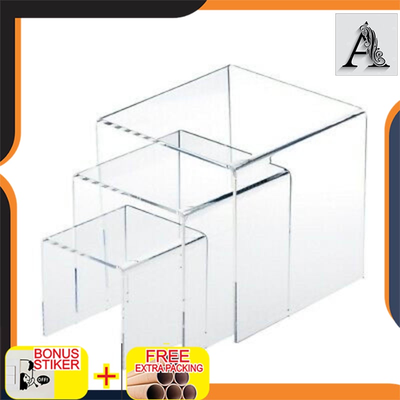 

Murah Akrilik Stand untuk pajangan/ tanaman (20x20)(5mm)(bening)