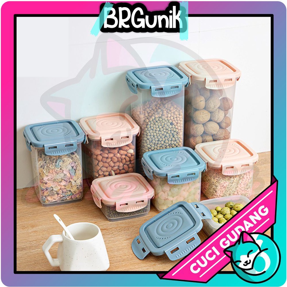 BRGUNIK Food Container Kotak Tempat Makan Toples Plastik Penyimpanan C002