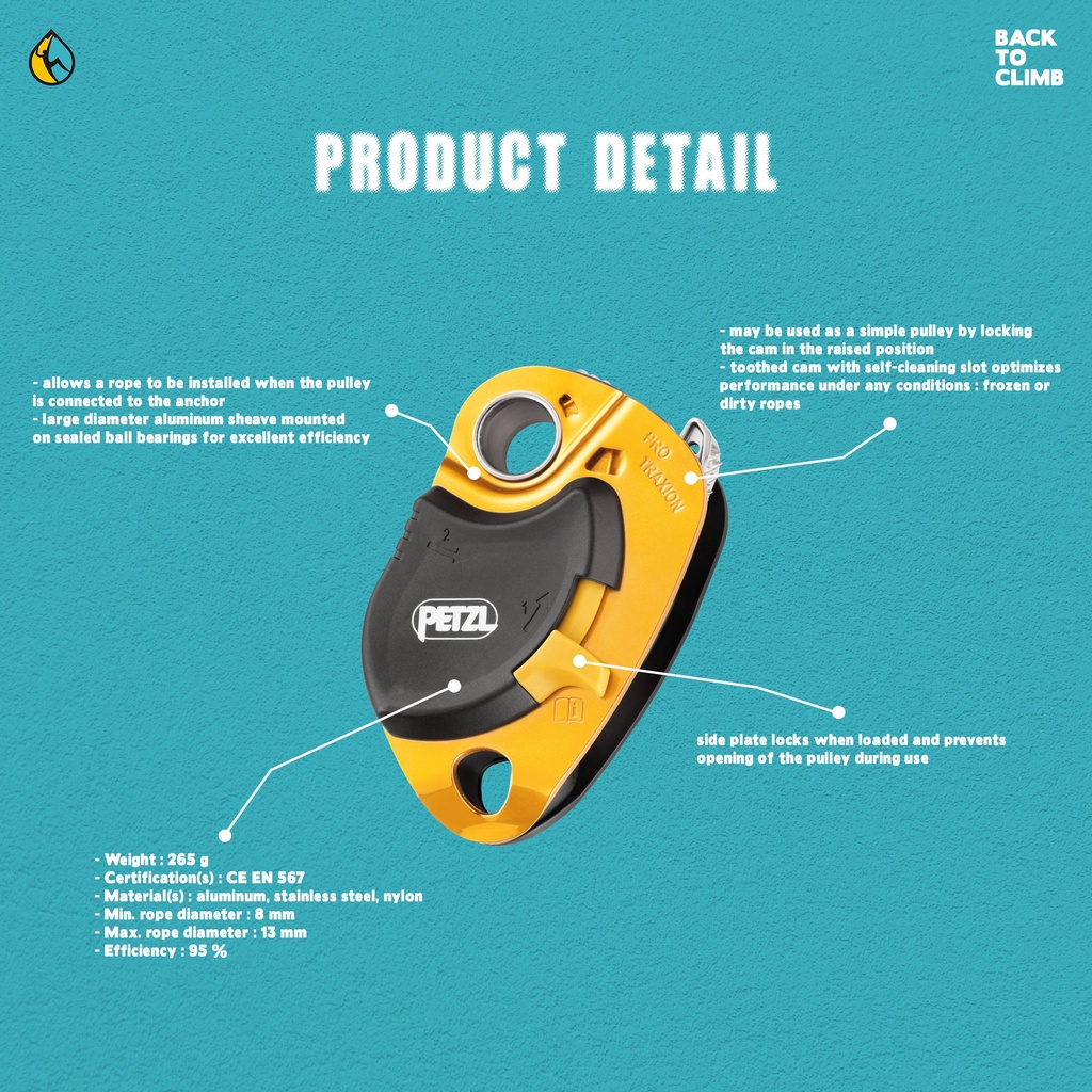 Petzl Pro Traxion Safety Work Climbing Industry