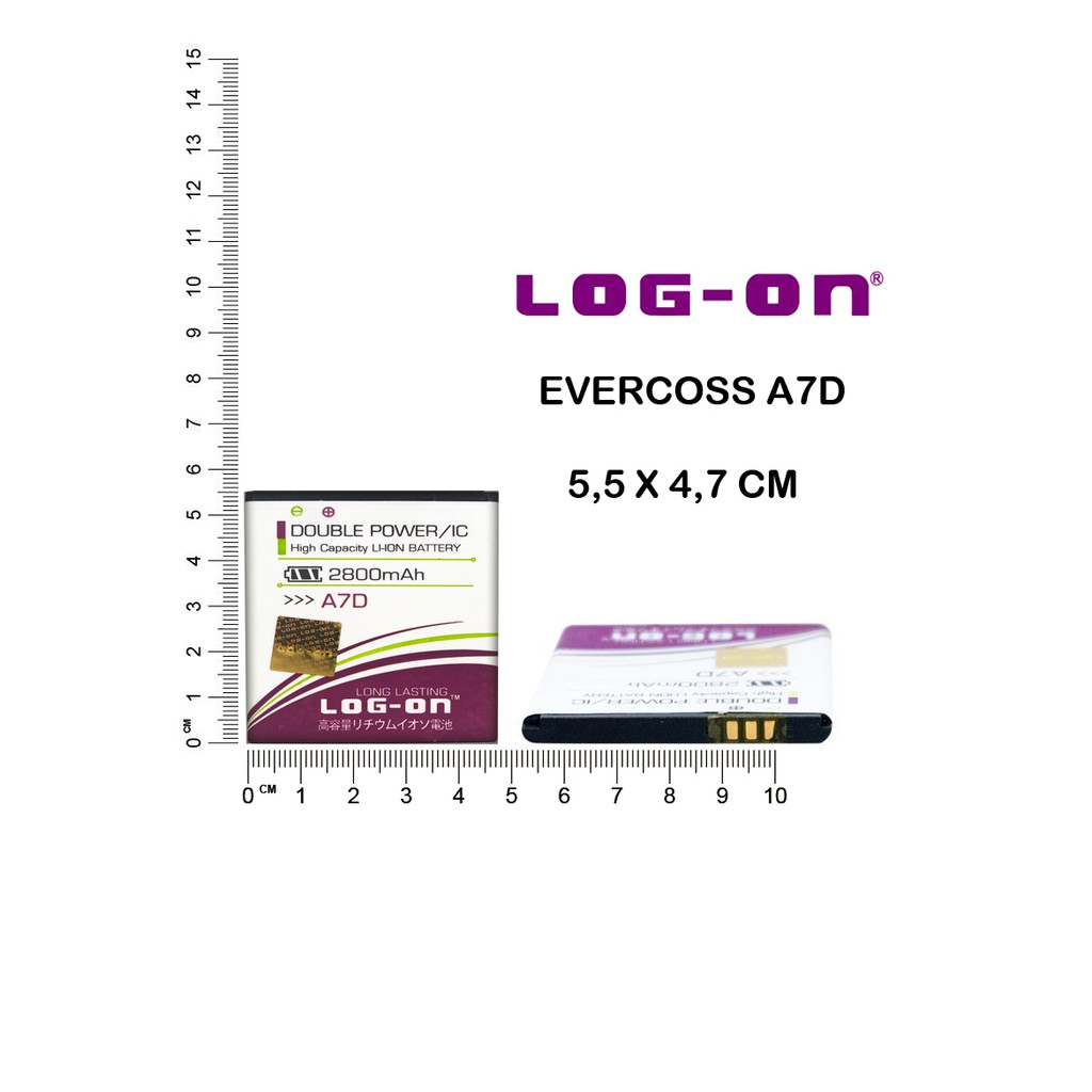 BATERAI EVERCOSS A7D - LOG ON DOUBLE POWER BATTERY BATRE