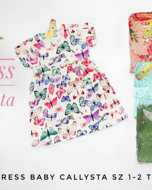 BEBAS PILIH MOTIF Dress BABY Callysa Dress Bayi Baju Bayi