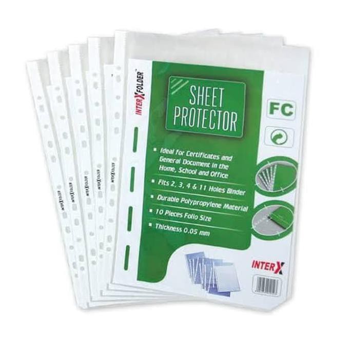 

Sheet Protector Inter X F4/PP Pocket InterX F4/Plastik File Bolong