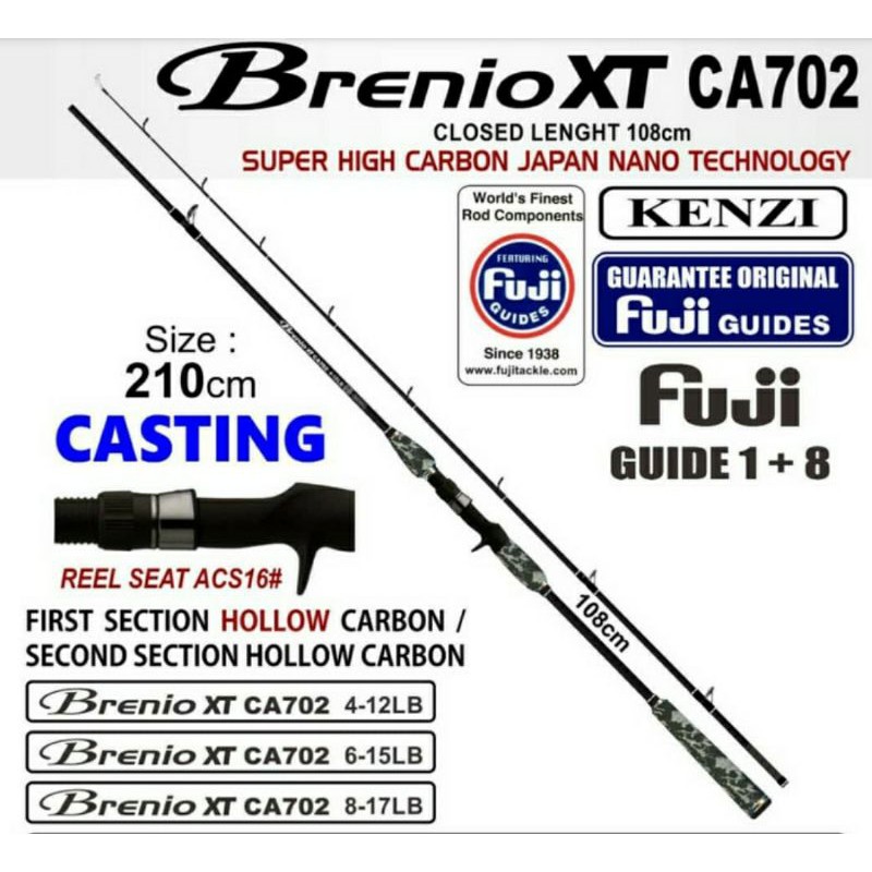 JORAN KENZI BRENIO BAITCASTING XT 702 FUJI...8-17 LB