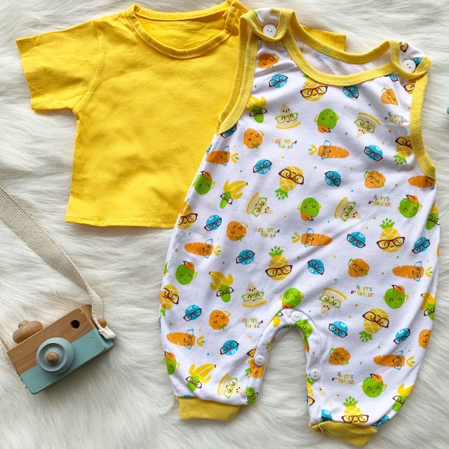 fruit / animal newborn overall jumper set bayi anak cowok libby velvet junior baby