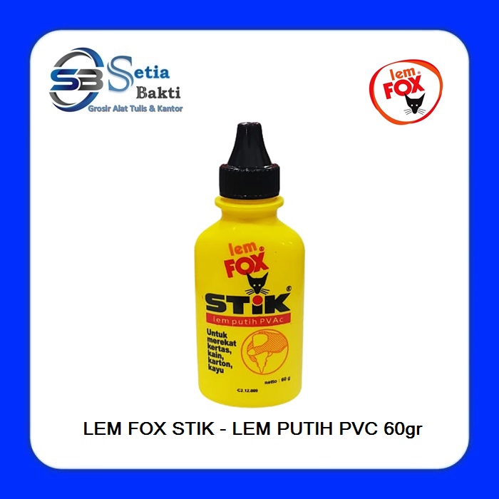 

Lem FOX Stik 60gr Cair Putih - 1 Pcs