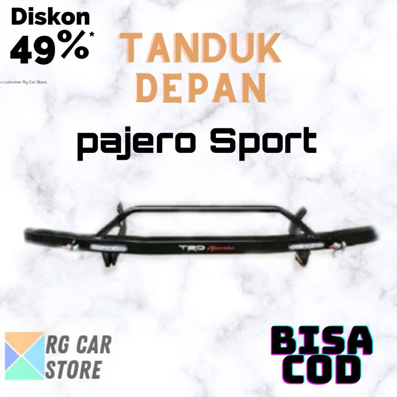 TANDUK DEPAN PAJERO SPORT/TANDUK BESI PELINDUNG BUMPER DEPAN PAJERO SPORT