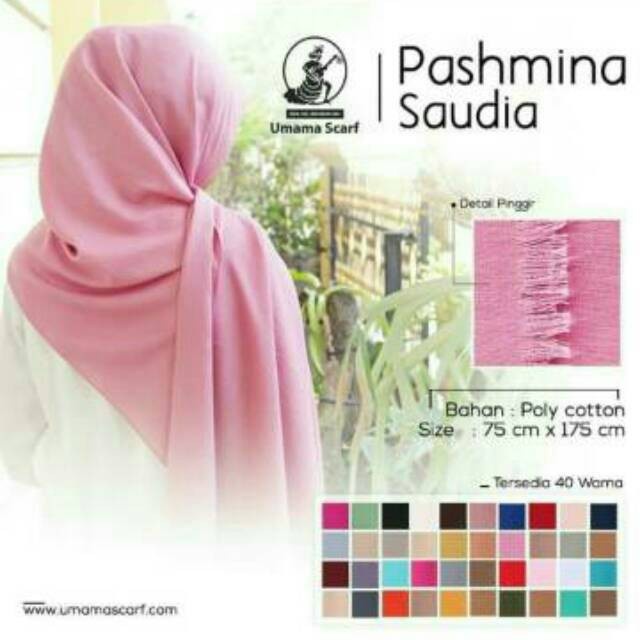 PASHMINA- UMAMA SCARF PASHMINA SAUDIA RAWIS HIJAB PASHMINA UMAMA JILBAB POLOS -PASHMINA.