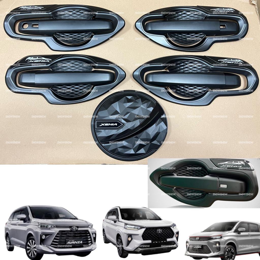 Paket Outer Handle Tank Cover Avanza Xenia Veloz 2022 2023 2024 UP Hitam