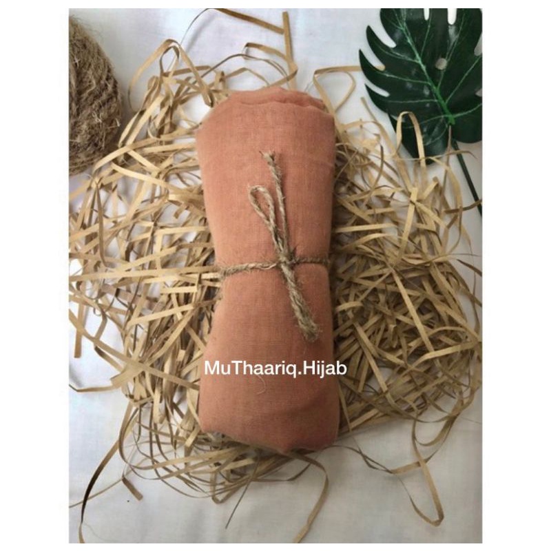 JILBAB PARIS PREMIUM ORIGINAL|| Hijab Segiempat Basic Jahit Tepi|| Kerudung Paris Premium Square Basic-Nutella