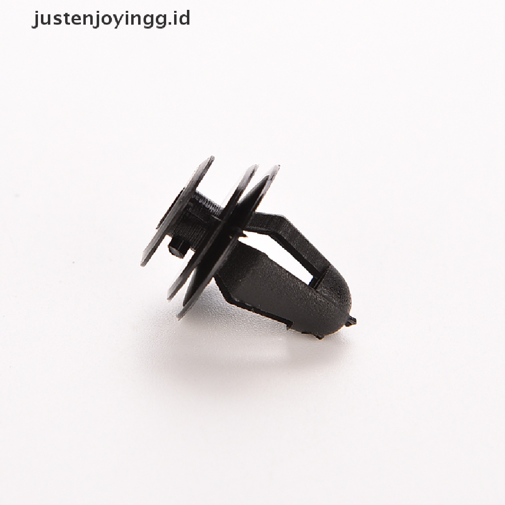 10pcs Klip Pengencang Pintu Mobil Bahan Plastik Warna Hitam Ukuran 8mm