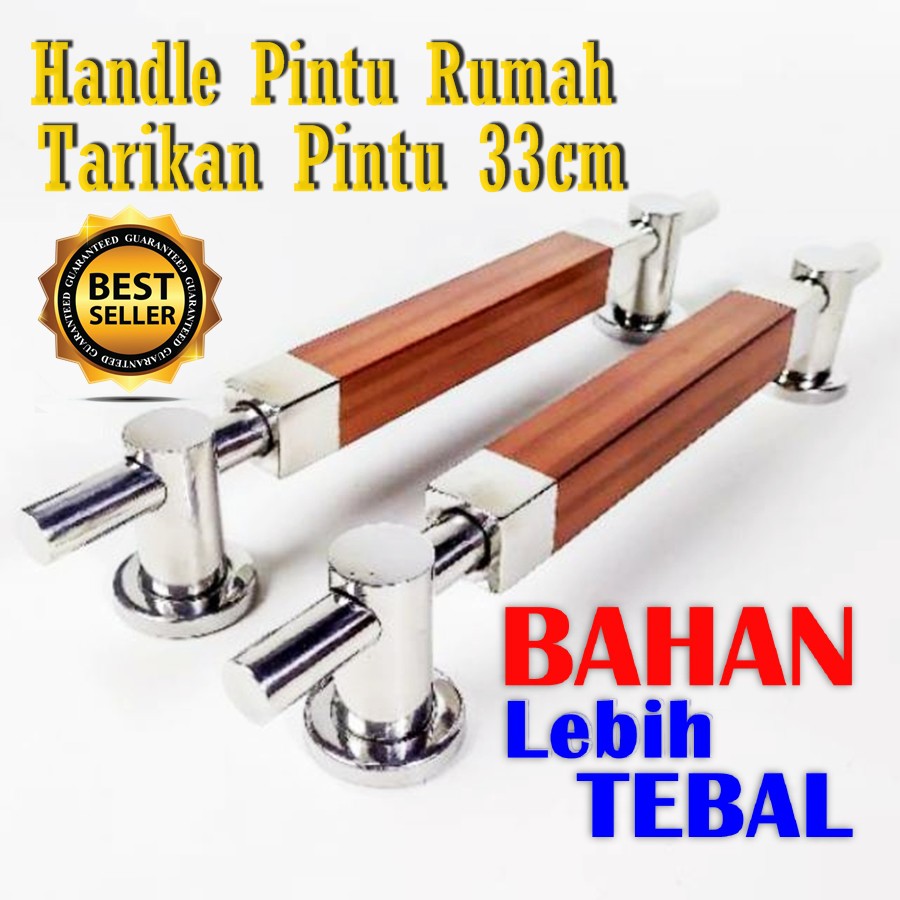 BAHAN TEBAL Handle Pintu Kotak 33cm Tarikan Pintu Gagang Pintu Rumah CoklatMinimalis Kunci Stainles