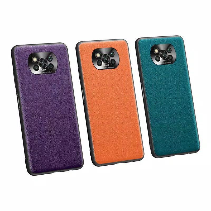 softcase poco x3 nfc case leather case kulit silicon cover poco x3 nfc