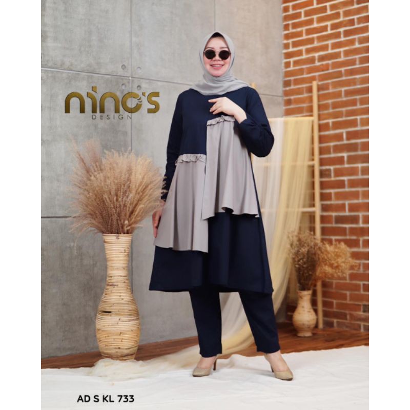 Stelan Tunic dan Celana Kode 0733 Ori by Ninos Design