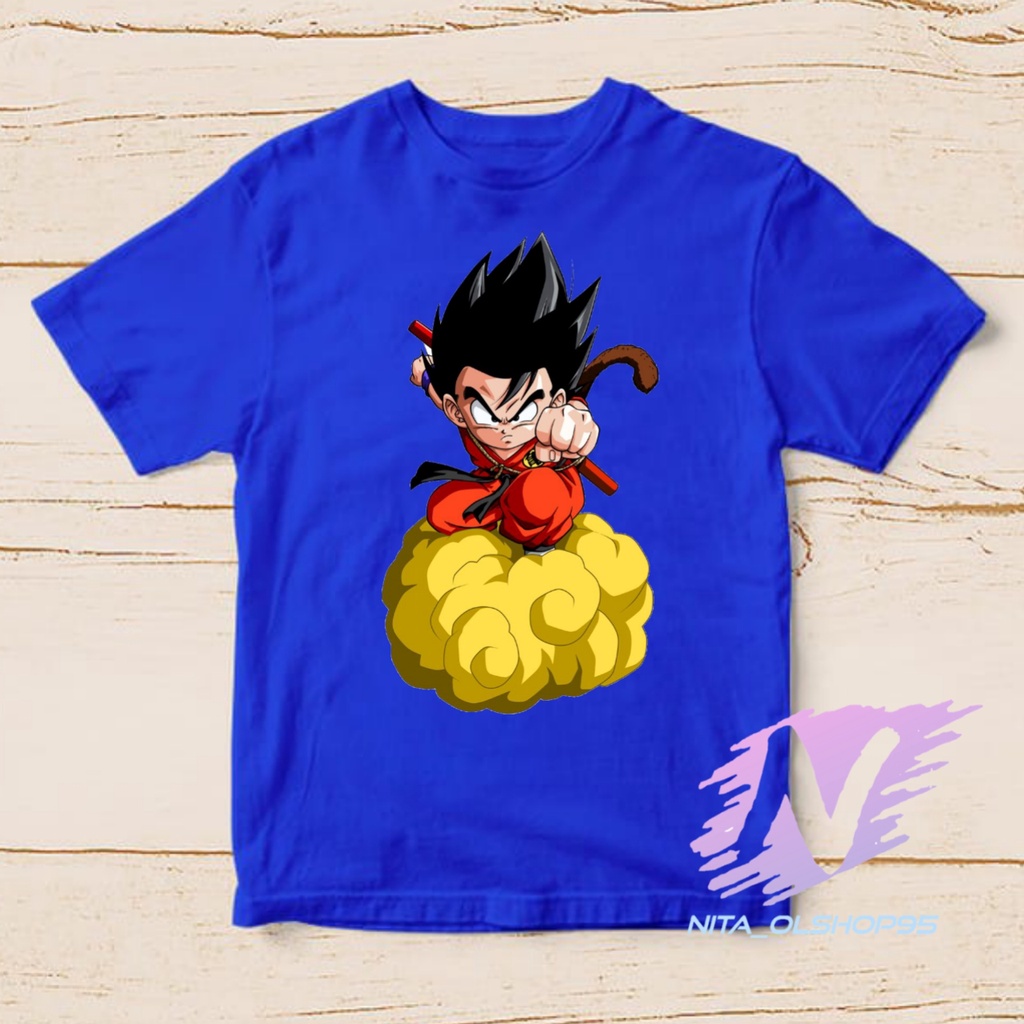 kaos anak dragon ball baju kaos goku awan kinton