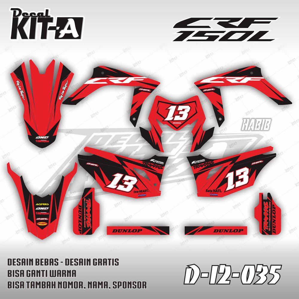 Decal Crf 150 L Stiker Motor Crf 150 L Dekal Sticker Variasi