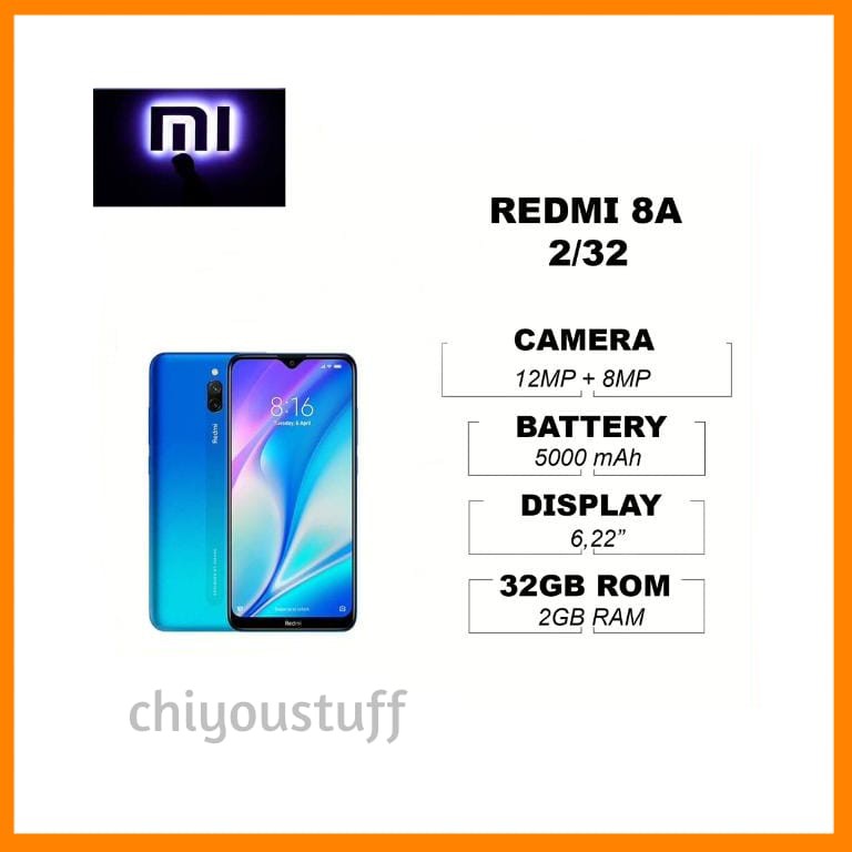 XIAOMI REDMI 8A 2/32 GARANSI RESMI