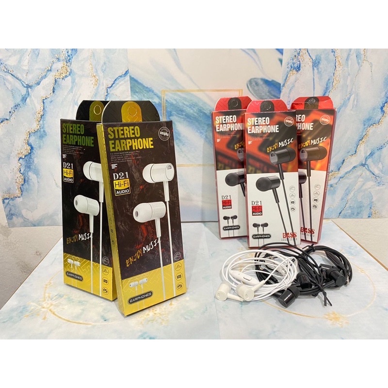 Headset Handsfee Extra Bass D21 / Stereo Earphone