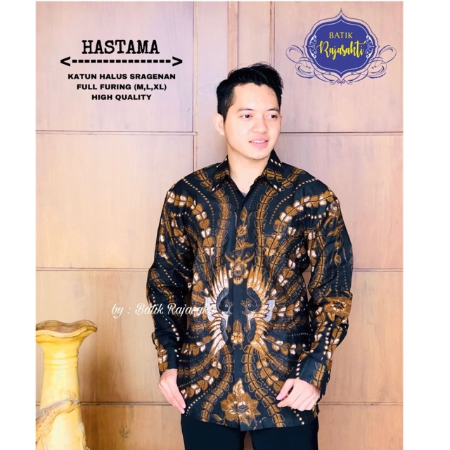 Batik Pria HASTAMA FULL FURING Katun Halus Ori Solo