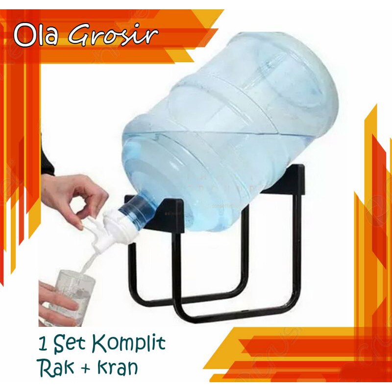 Jual Rak galon + kran rak galon besi rak besi galon dispenser besi