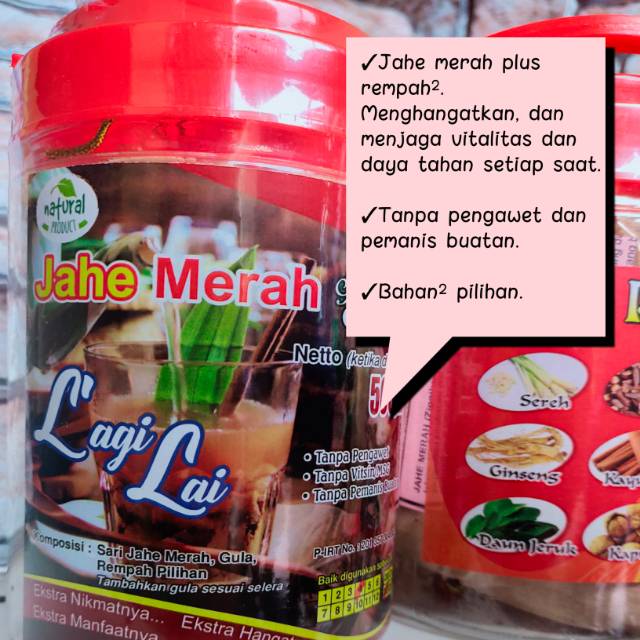 

Jahe merah plus rempah