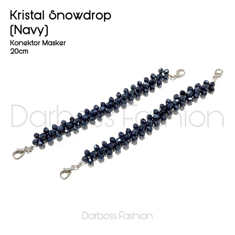 (PART 1 KN) Konektor Masker Kristal Mutiara / Konektor Hijab Mutiara kristal / Pengait masker headloop / Konektor Kristal bening / Konektor Mutiara