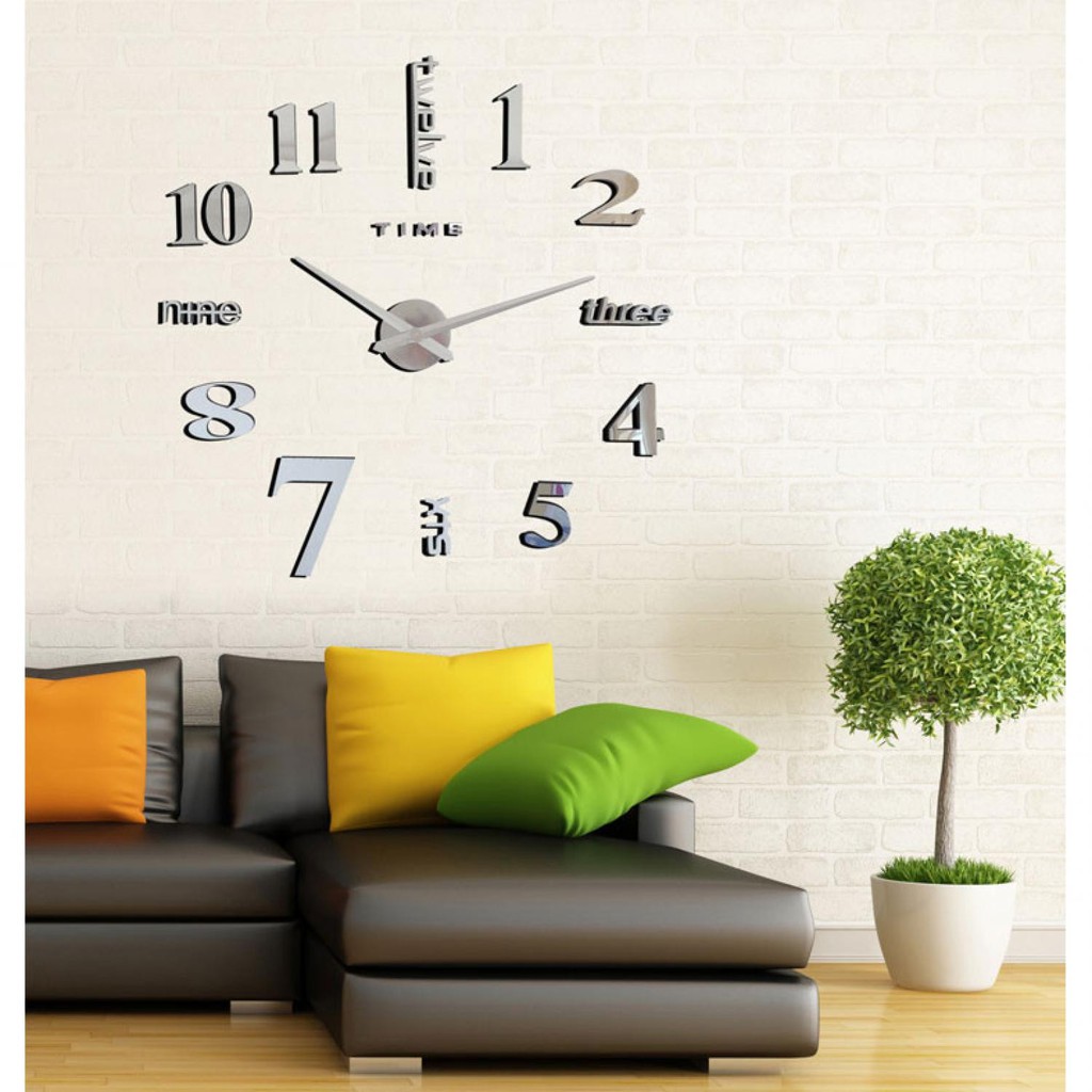 COD Jam Dinding Jumbo DIY Giant Wall Clock Besar Quartz Creative Design Diameter 80-130Cm