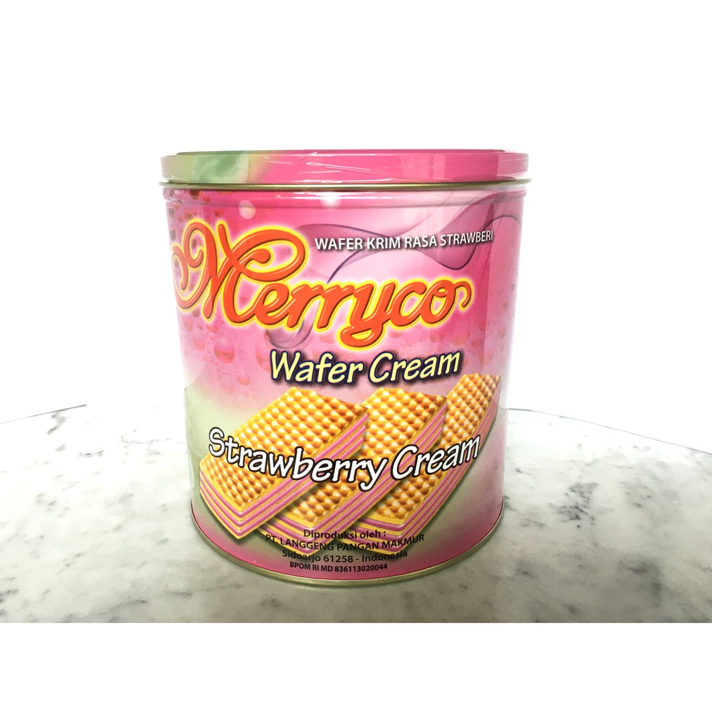 

Merryco Wafer Kaleng Kue Lebaran Rasa Strawberry Nikmat dan Bergizi - Manis
