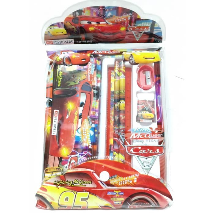 

Stationery Set Kotak Pensil Cars Alat Tulis Anak Laki-Laki Merah